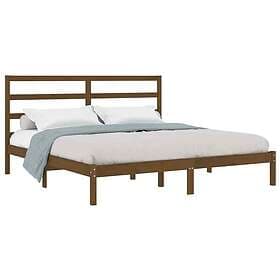 vidaXL Bed Frame honungsbrun massiv furu 200x200 cm 3104956