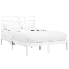 vidaXL Bed Frame vit massivt trä 120x200 cm enkelsäng 3105791