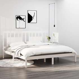 vidaXL Bed Frame vit massiv furu 200x200 cm 3104084