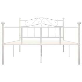 vidaXL Bed Frame vit metall 140x200 cm 284519