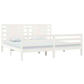 vidaXL Bed Frame vit massiv furu 200x200 cm 3104304