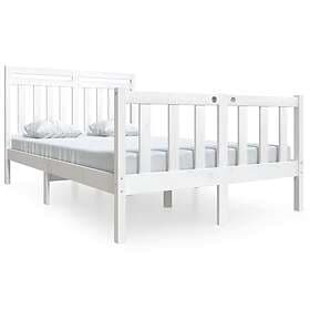 vidaXL Bed Frame vit massivt trä 140x200 cm 3100959