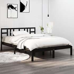 vidaXL Bed Frame svart massivt trä 200x200 cm 3105429