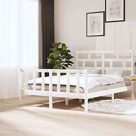 vidaXL Bed Frame vit massiv furu 160x200 cm 3101359