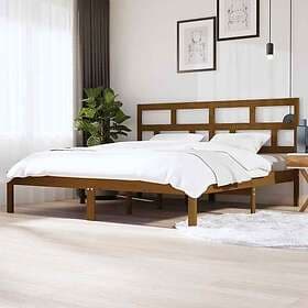 vidaXL Bed Frame honungsbrun massiv furu 200x200 cm 3101241