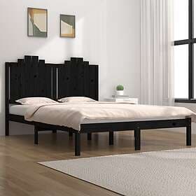vidaXL Bed Frame svart massiv furu 200x200 cm 3103802