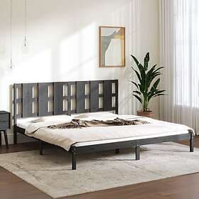 vidaXL Bed Frame grå massiv furu 200x200 cm 3105622