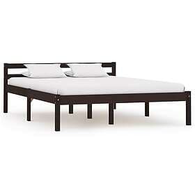 vidaXL Bed Frame dark brown 120x200 cm solid pine
