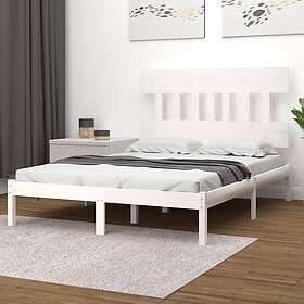 vidaXL Bed Frame vit massivt trä 200x200 cm 3104759