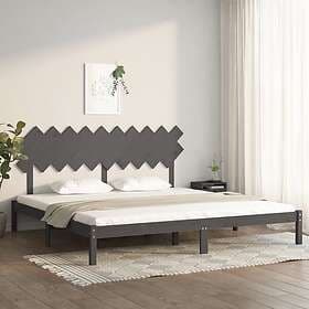 vidaXL Bed Frame grey 200x200 cm solid wood