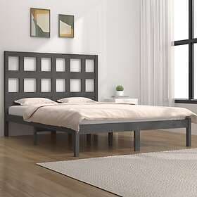 vidaXL Bed Frame grå massiv furu 200x200 cm 3104500