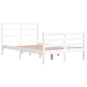 vidaXL Bed Frame vit massiv furu 120x200 cm enkelsäng 3105002