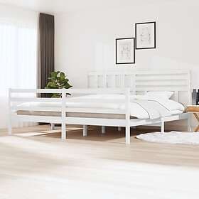 vidaXL Bed Frame vit massivt trä 200x200 cm 3101109