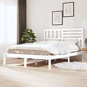 vidaXL Bed Frame vit massiv furu 120x200 cm enkelsäng 3101019