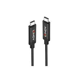 Lindy 43308 USB-kabel 5 m USB 3.2 Gen 2 (3.1 Gen 2) USB C Sort