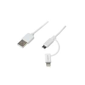 LogiLink CU0118 USB-kabel 1 m Micro-USB A USB A Hvid