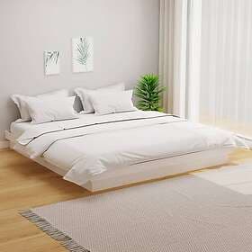 vidaXL Bed Frame vit massivt trä 200x200 cm 819928