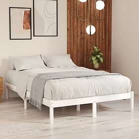 vidaXL Bed Frame vit massiv furu 140x200 cm 810018