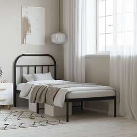 vidaXL Bed Frame med huvudgavel metall svart 90x200 cm 353628