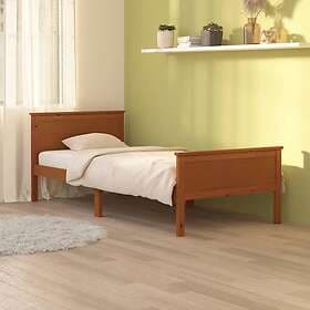 vidaXL Bed Frame honungsbrun massiv furu 100x200 cm 322189