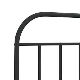 vidaXL Bed Frame med huvudgavel och fotgavel svart metall 100x190 cm 353647