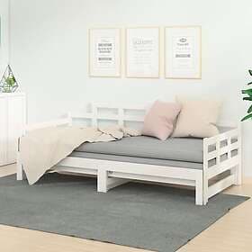 vidaXL Bäddsoffa vit massiv furu 2x(80x200) cm 820348