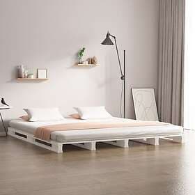 vidaXL Pallsäng vit 200x200 cm massiv furu 821413