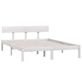 vidaXL Bed Frame vit massiv furu 140x200 cm 810148