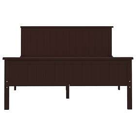 vidaXL Bed Frame dark brown 160x200 cm solid pine