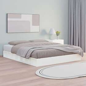 vidaXL Bed Frame vit 200x200 cm massivt trä 820657