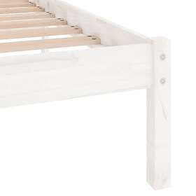 vidaXL Bed Frame vit massiv furu 200x200 cm 810038