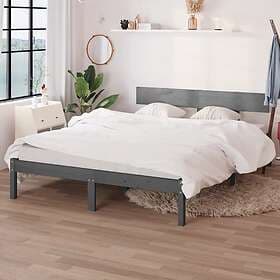 vidaXL Bed Frame grå massiv furu 120x190 cm 810119