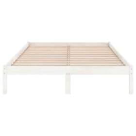 vidaXL Bed Frame vit massiv furu 160x200 cm 810028