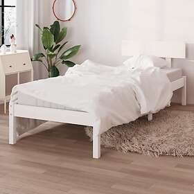 vidaXL Bed Frame vit massiv furu 90x190 cm 810113