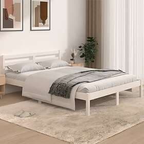 vidaXL Bed Frame massiv furu 140x190 cm vit 810411
