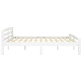 vidaXL Bed Frame vit massiv furu 200x200 cm 322074