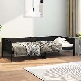 vidaXL Dagbädd svart massiv furu 90x190 cm 820251