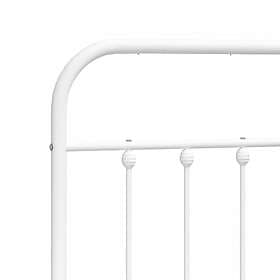 vidaXL Bed Frame med huvudgavel metall vit 120x200 cm 352625