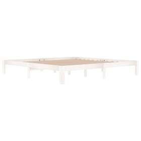 vidaXL Bed Frame vit massiv furu 200x200 cm 810386