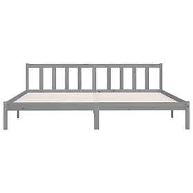 vidaXL Bed Frame grå massiv furu 200x200 cm 810104