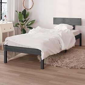 vidaXL Bed Frame grå massiv furu 90x190 cm 810114