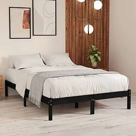 vidaXL Bed Frame svart massiv furu 200x200 cm 810041