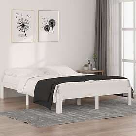 vidaXL Bed Frame vit massiv furu 140x190 cm 810346