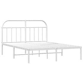 vidaXL Bed Frame med huvudgavel metall vit 183x213 cm 353689