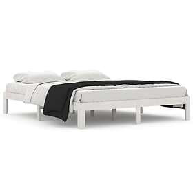 vidaXL Bed Frame vit massiv furu 160x200 cm 810376