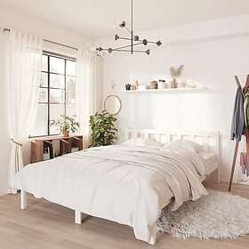 vidaXL Bed Frame vit massiv furu 140x200 cm 810083