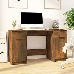 vidaXL Desk med hurts Rökt ek konstruerat trä 3115913