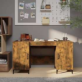 vidaXL Desk rökfärgad ek 140x50x75 cm konstruerat trä 817552
