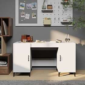 vidaXL Desk vit 140x50x75 cm konstruerat trä 812771