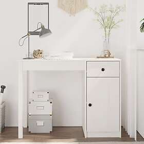vidaXL Desk vit 100x50x75 cm massiv furu 814630